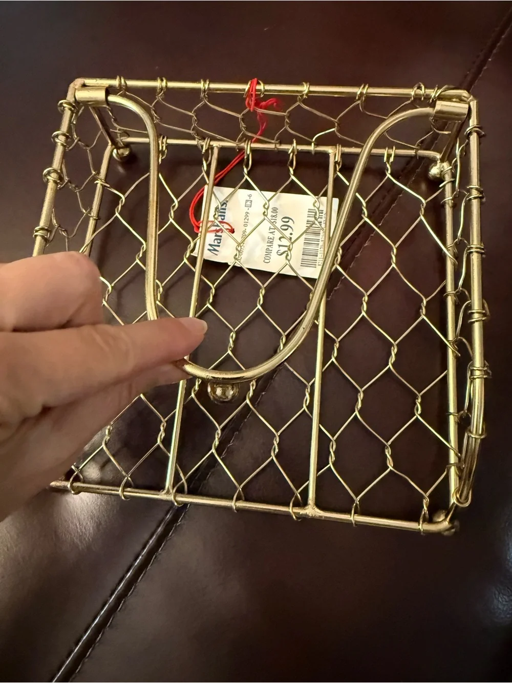 Marshalls Gold Wire Mesh Napkin Holder